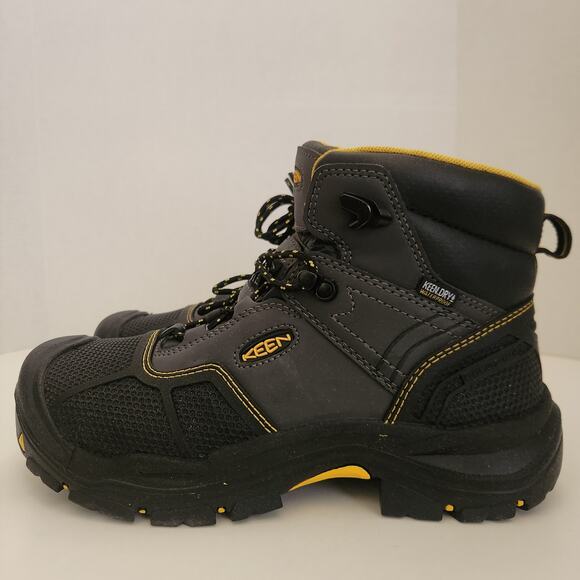 KEEN Utility mens Logandale Mid Steel Toe Waterproof Work Shoe, Black, 9.5 US main image 7